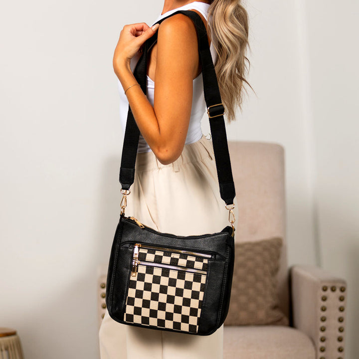 Ashley Mixed Media Crossbody Bag