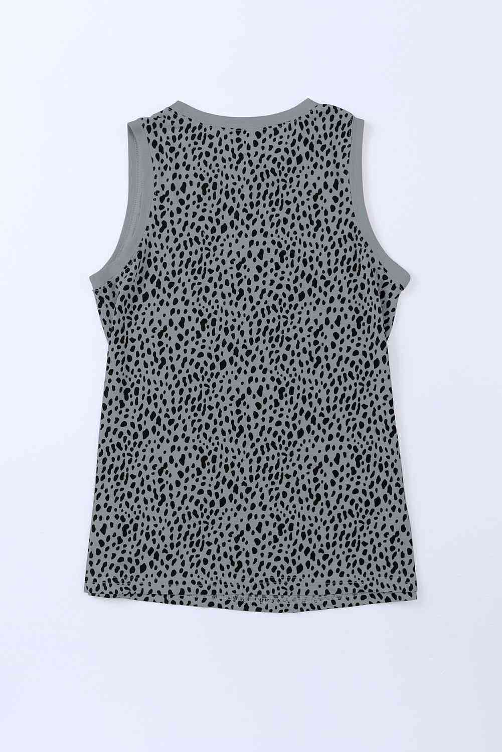 Printed Round Neck Tank Top | Casual Summer Essential in 5 Colors