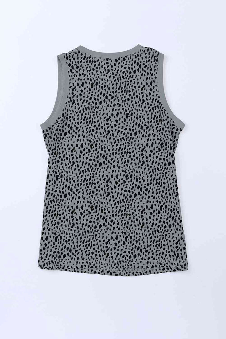 Printed Round Neck Tank Top | Casual Summer Essential in 5 Colors