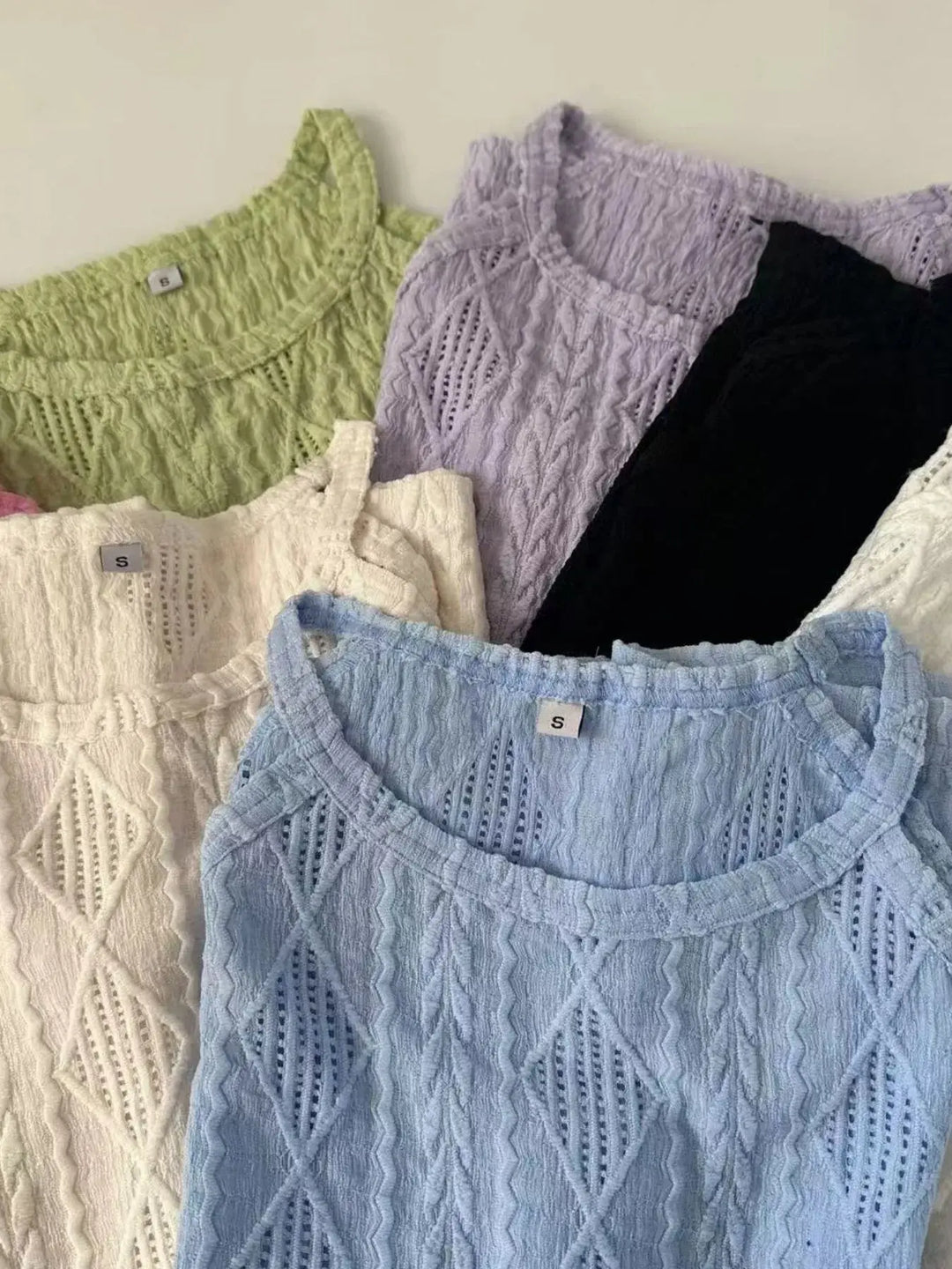 Eyelet Textured Tank Top