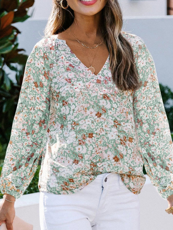Meadow Long Sleeve Floral Blouse