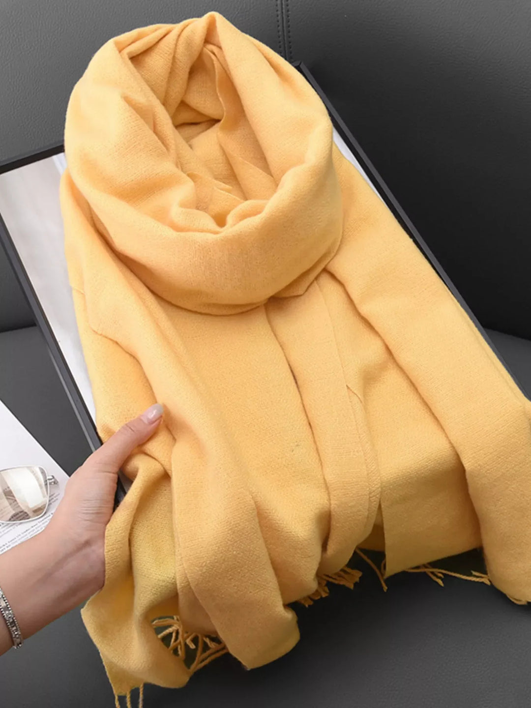 Solid Color Fringe Scarf | Open Road