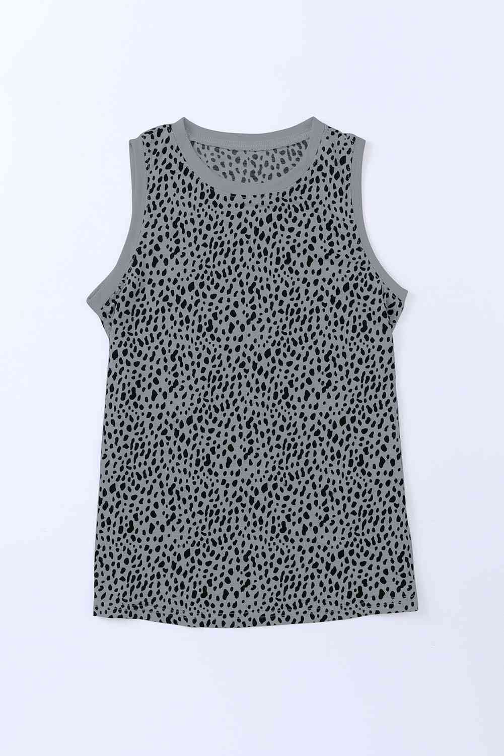 Printed Round Neck Tank Top | Casual Summer Essential in 5 Colors