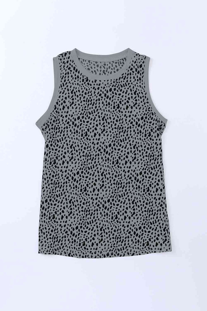 Printed Round Neck Tank Top | Casual Summer Essential in 5 Colors