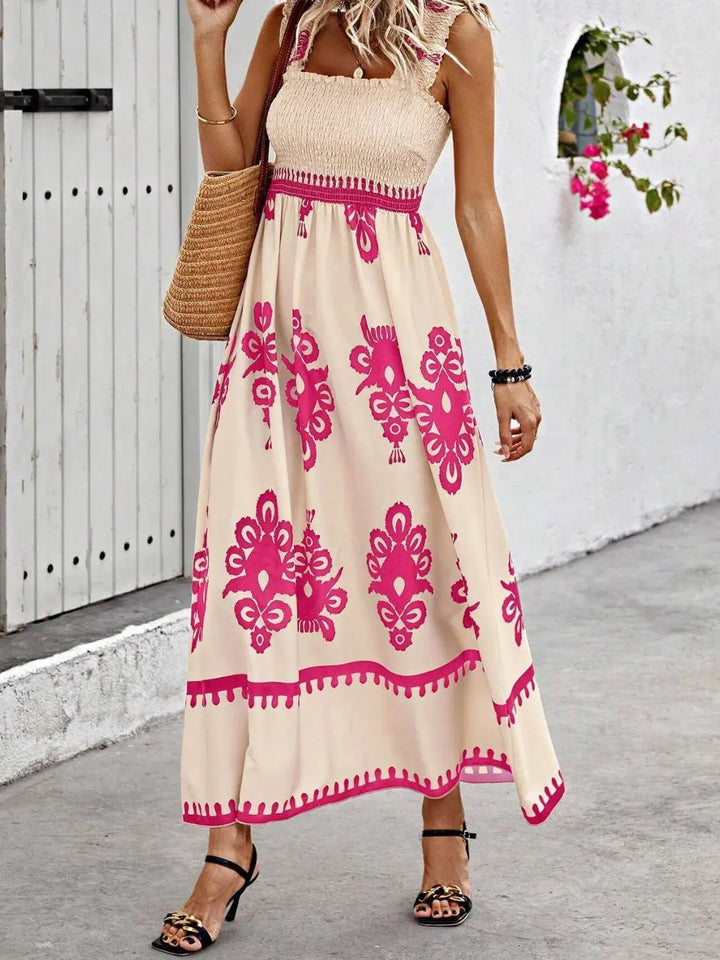 Boho Smocked Maxi Dress