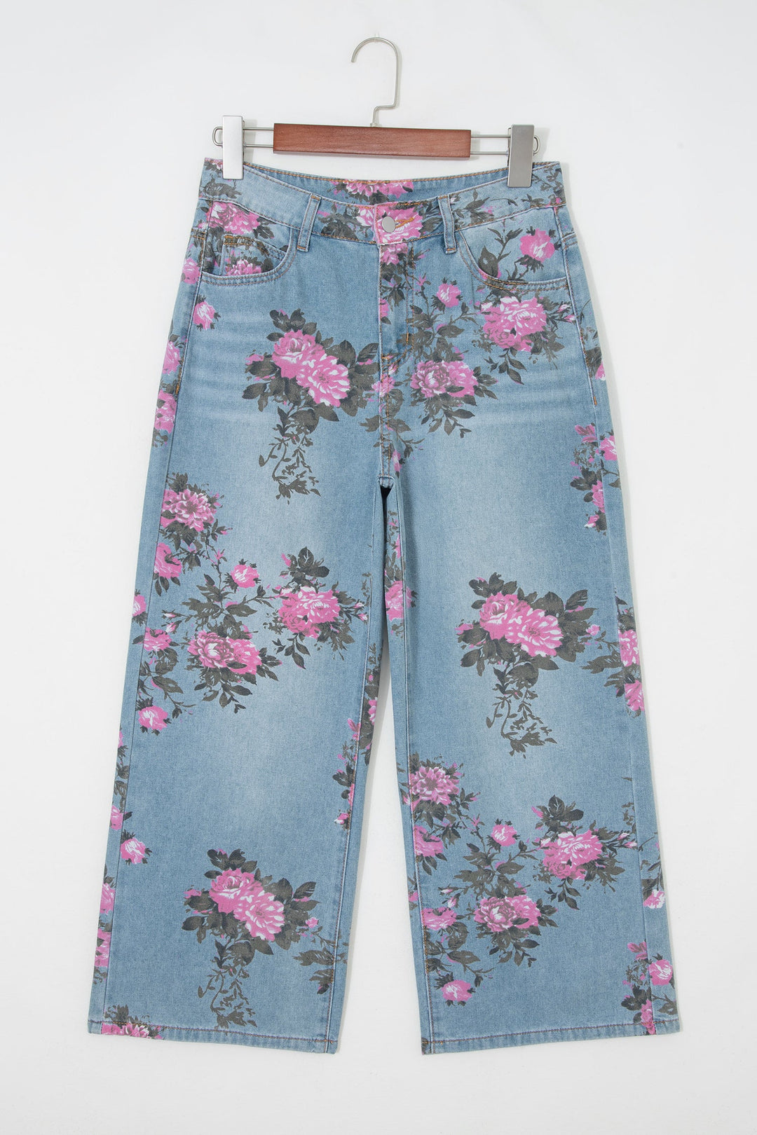 Esme Floral Print Bootcut Jeans