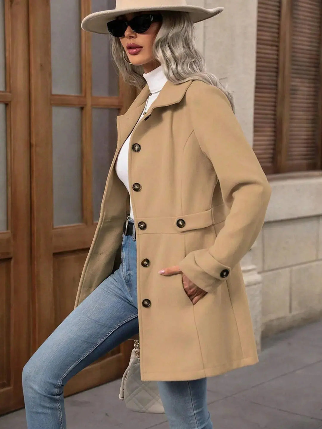 City Trails Button-Up Lapel Coat | S–2X