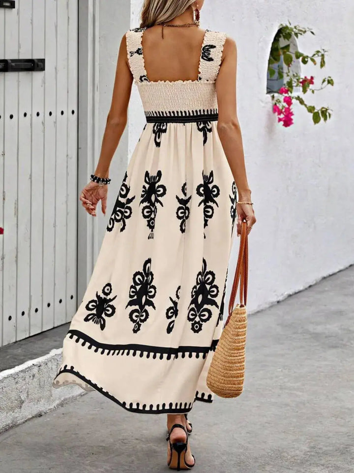 Boho Smocked Maxi Dress