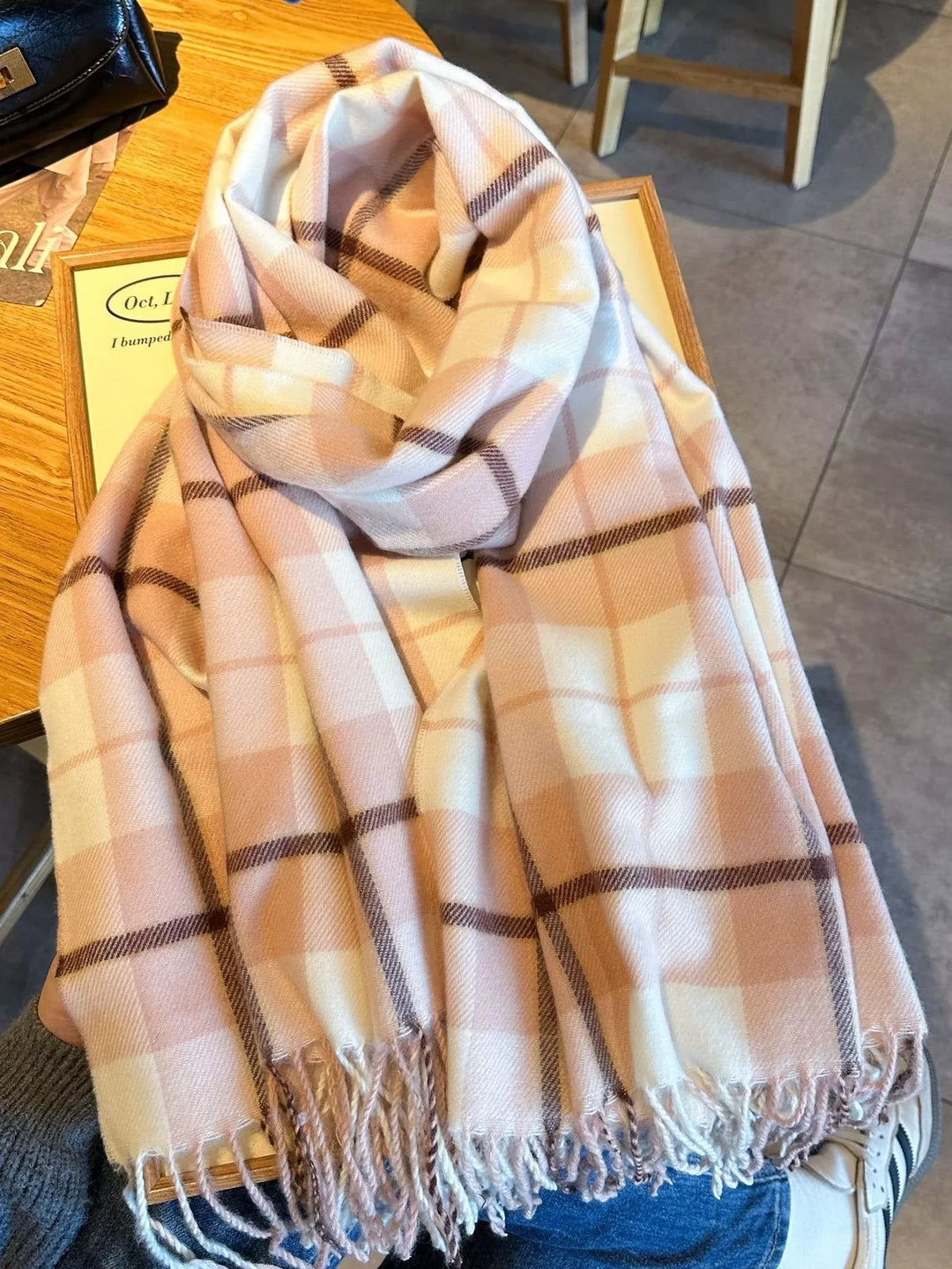 Plaid Fringe Scarf | Fireside Trails
