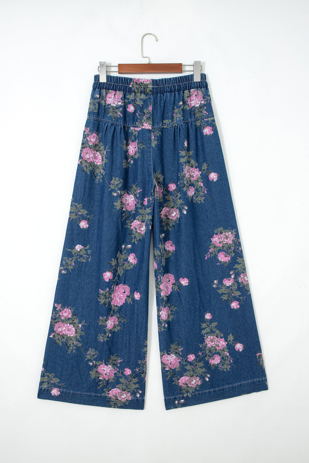 Floral Denim Wide Leg Jeans