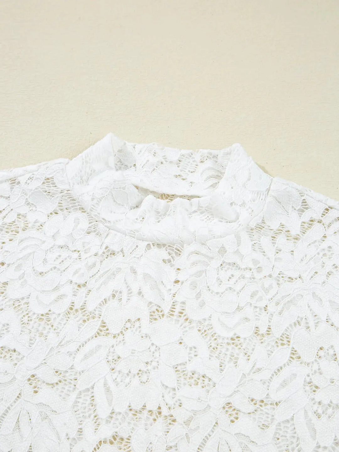 Lace Crochet Bell Sleeve  Blouse