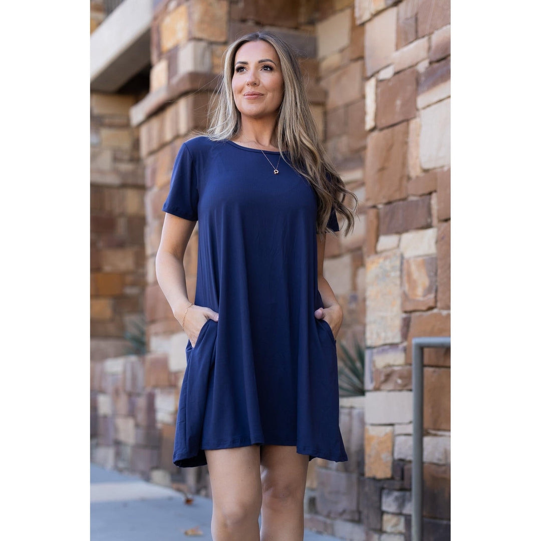 Kacey Swing Dress in Navy | Julia Rose Collection