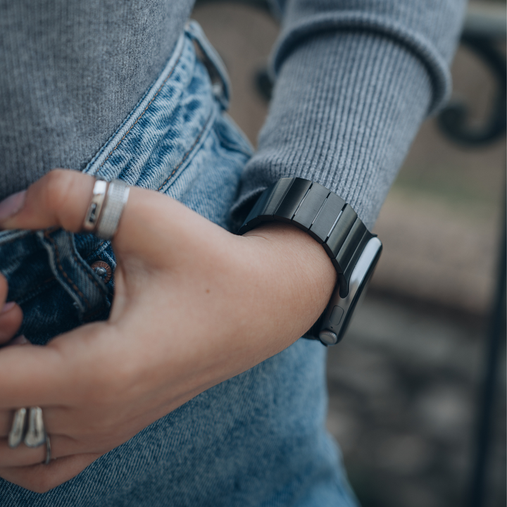 Elowen Brushed Stainless Steel Apple Watch Band