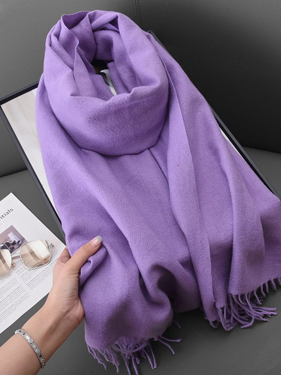 Solid Color Fringe Scarf | Open Road