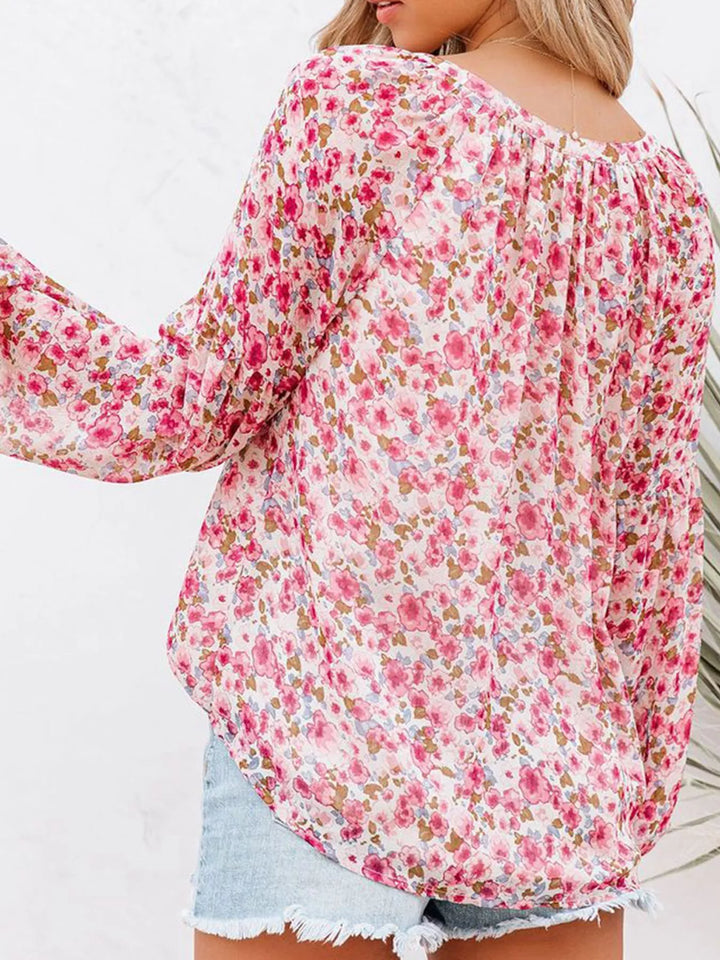 Meadow Long Sleeve Floral Blouse