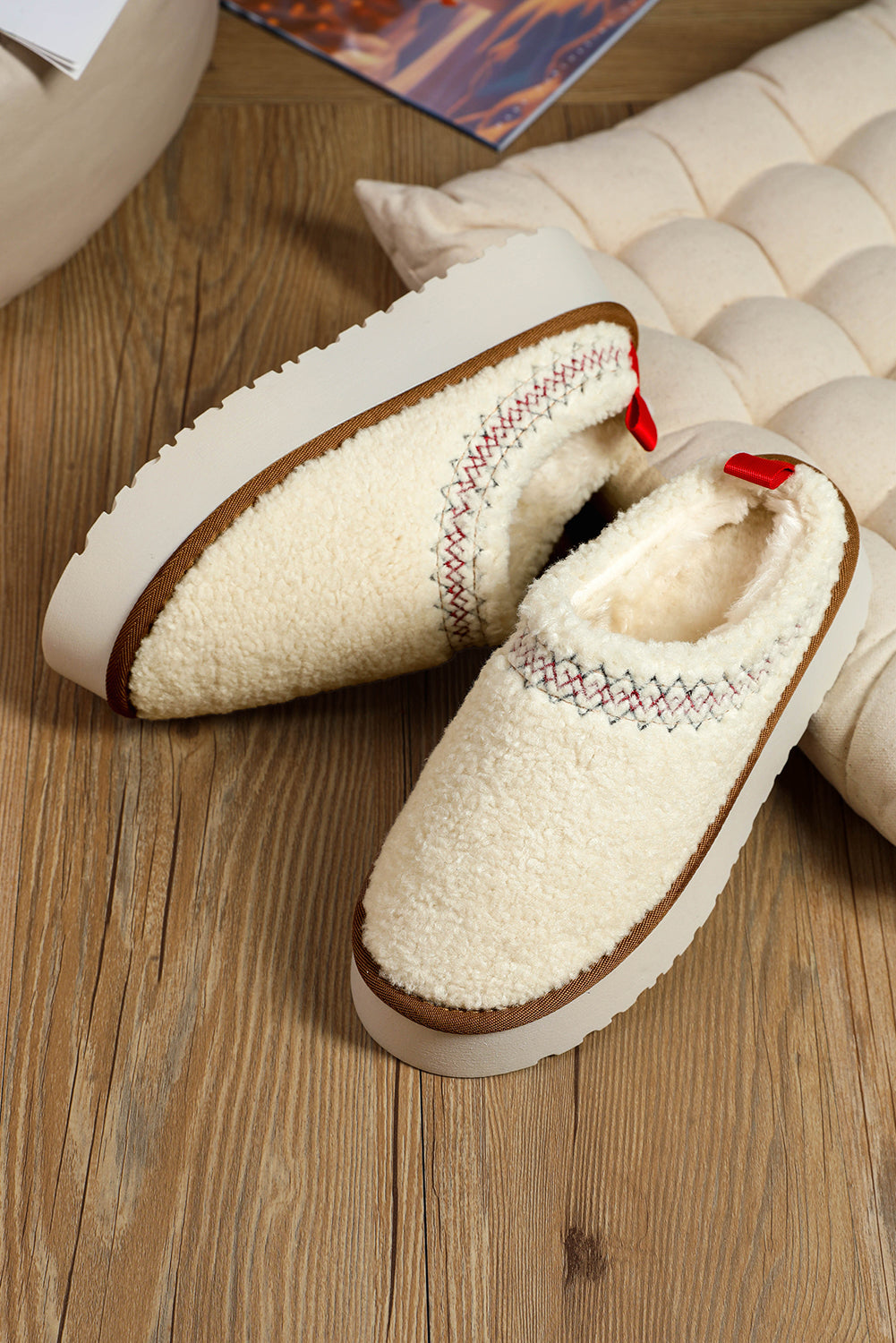 Olivia Embroidered Sherpa Snow Boots