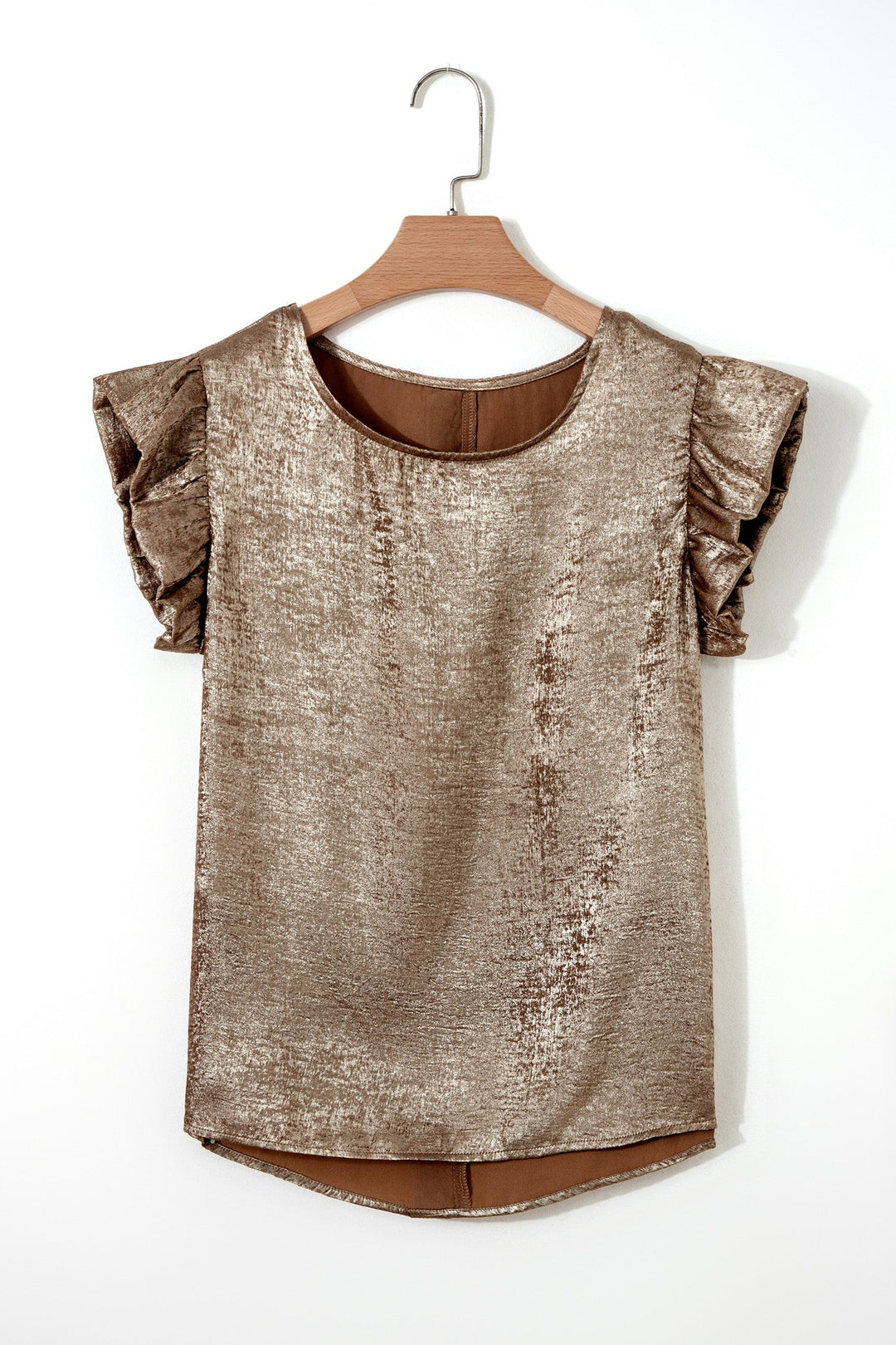 Ruffle Trim Sleeveless Top