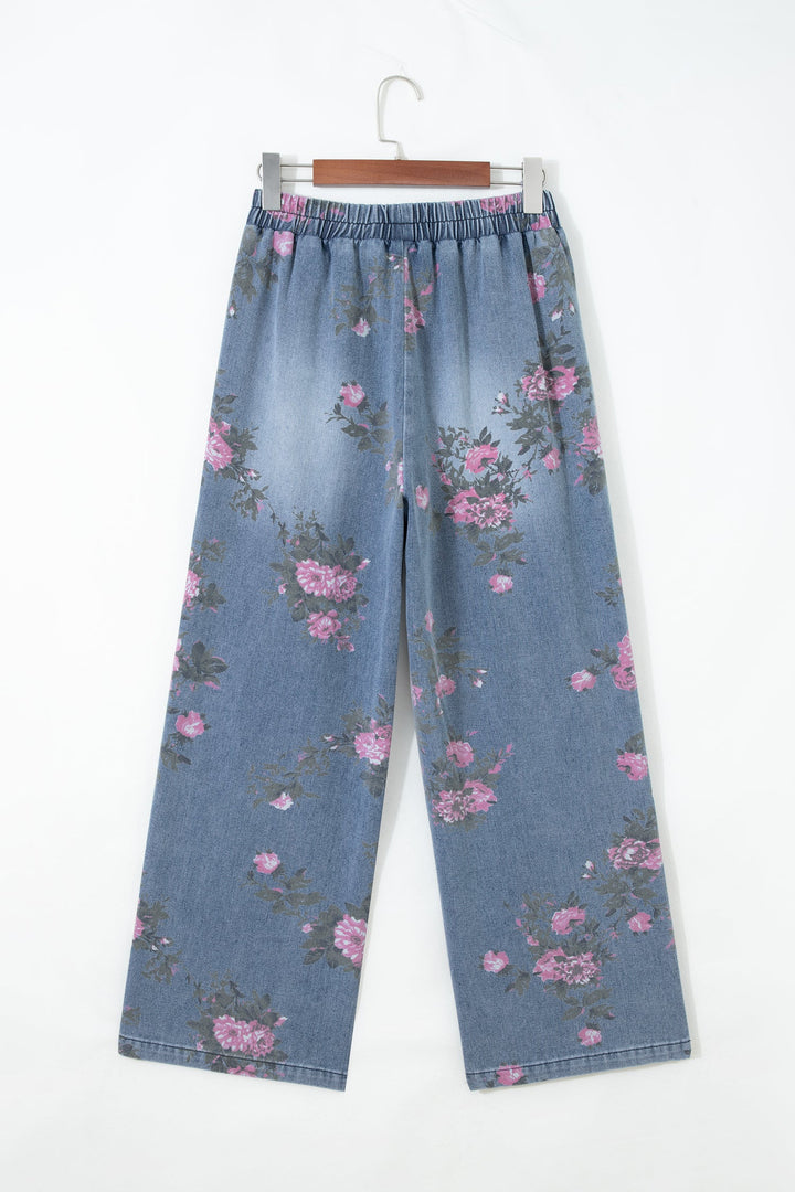 Floral Denim Jeans