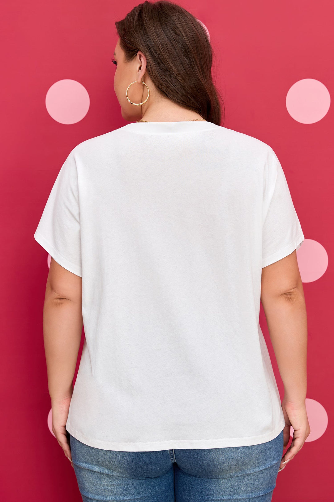 Aliya Leopard Bow Embroidered Plus Size Tee