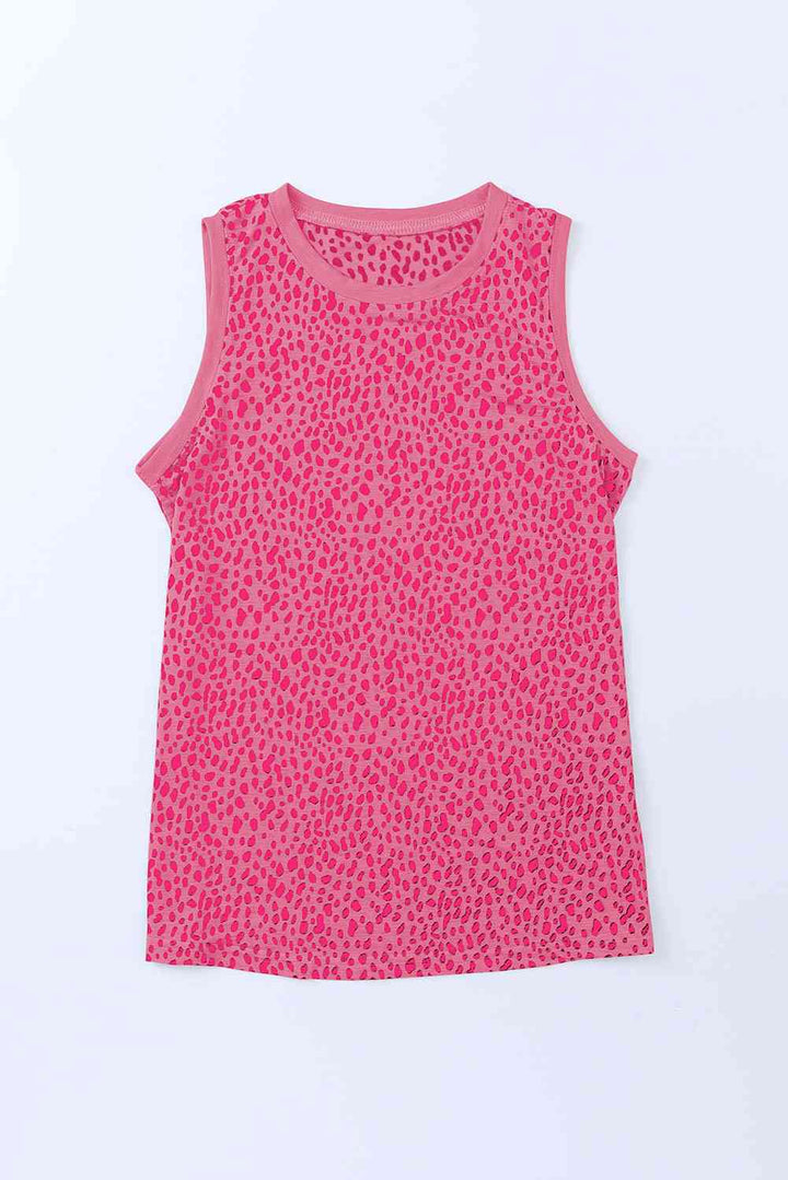 Printed Round Neck Tank Top | Casual Summer Essential in 5 Colors