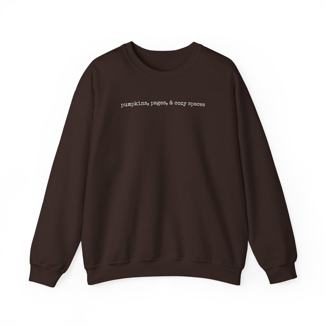 Pumpkins, Pages &amp; Cozy Spaces Crewneck Sweatshirt | 5 Colors | S–5XL