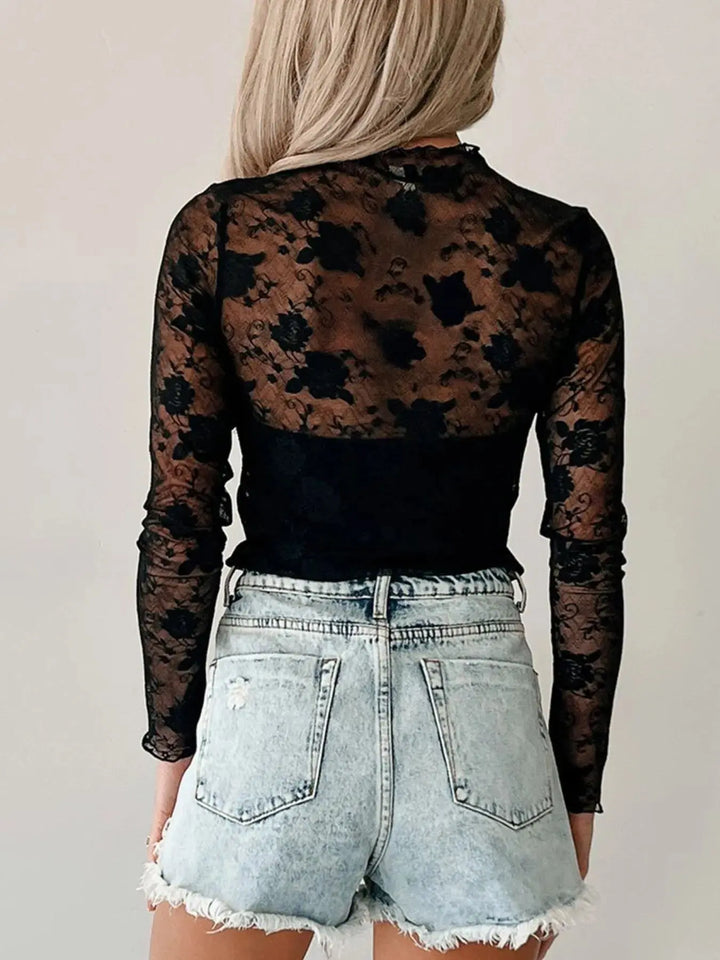 Floral Whisper Mesh Top