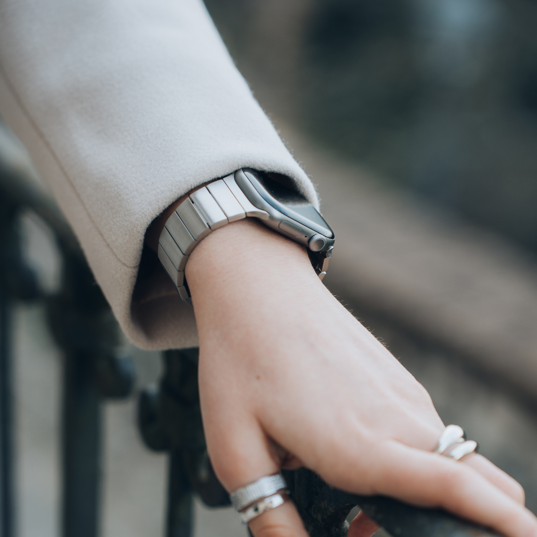 Elowen Brushed Stainless Steel Apple Watch Band