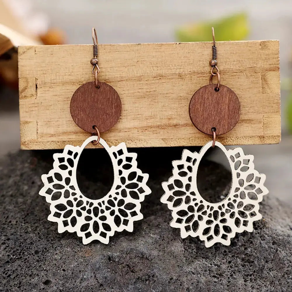Boho Lace Mandala Earrings