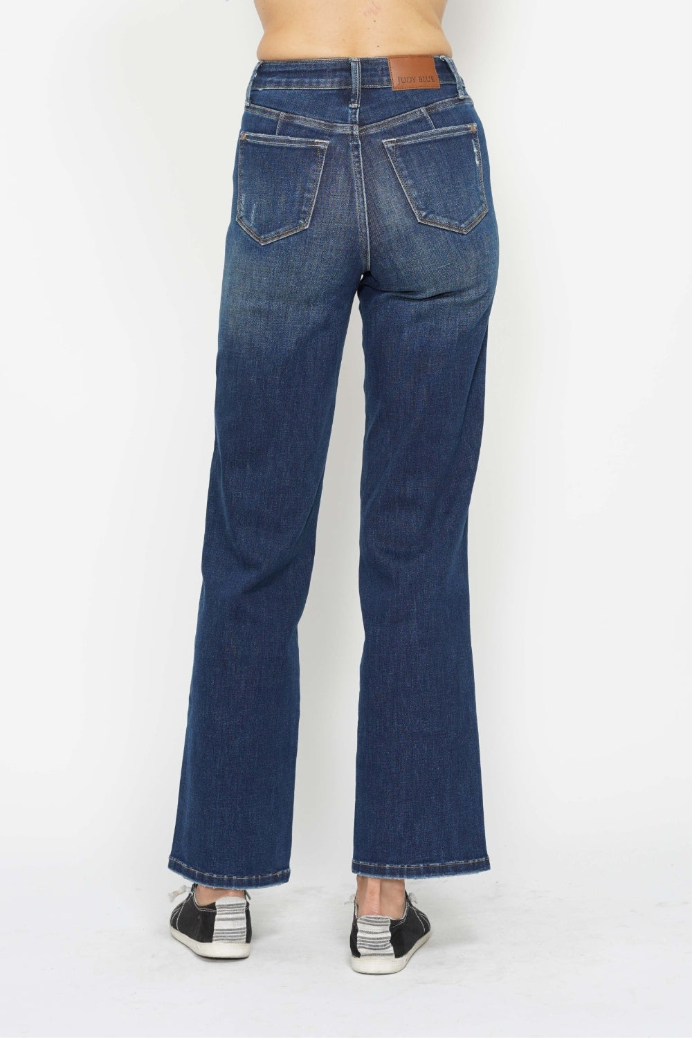 Judy Blue Tummy Control Straight Leg Jeans | Washed Denim