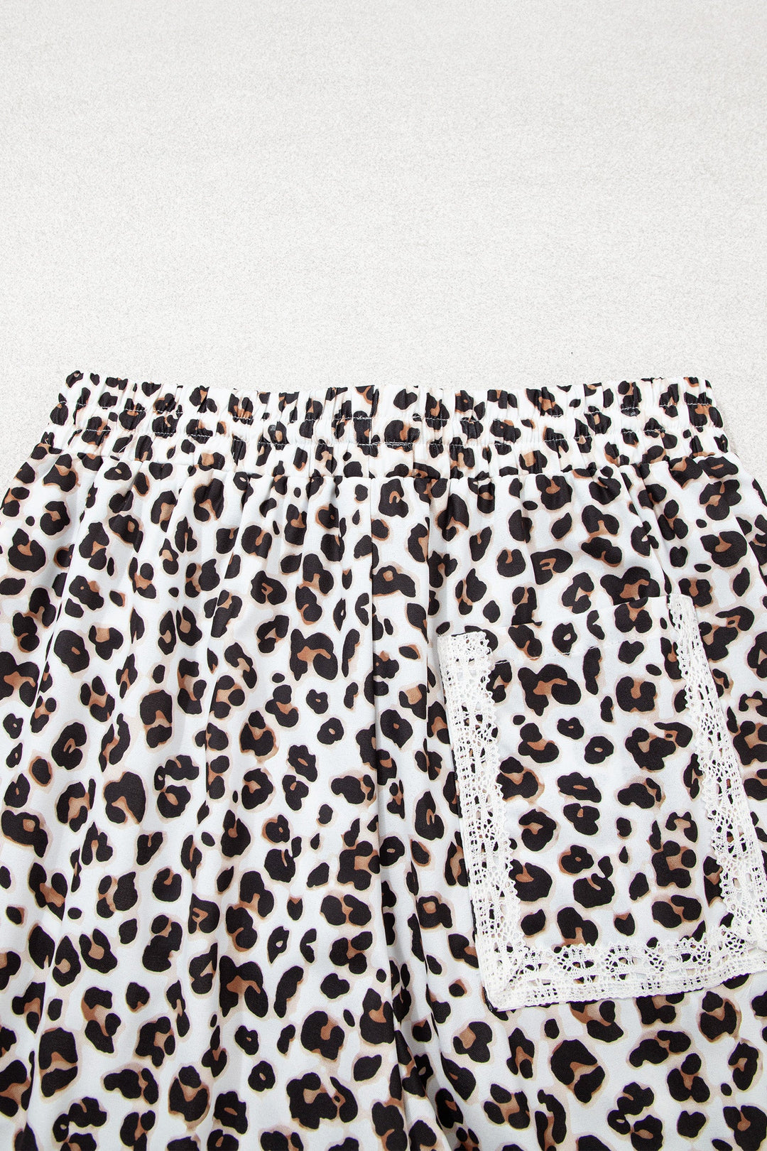 Leopard Print Jogger Pants with Elastic Waist &amp; Side Stripe