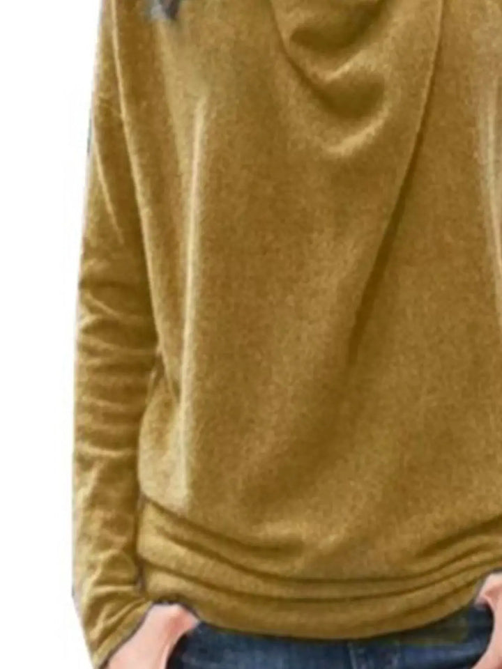 Easy Days Cowl Neck Long Sleeve Top | S–5XL, Including Plus Size