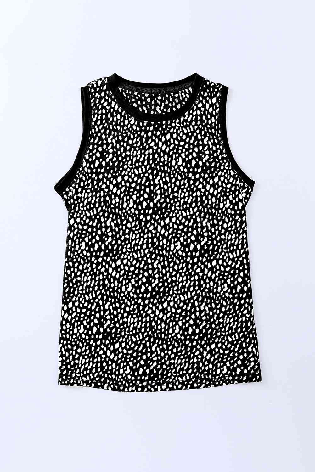 Printed Round Neck Tank Top | Casual Summer Essential in 5 Colors
