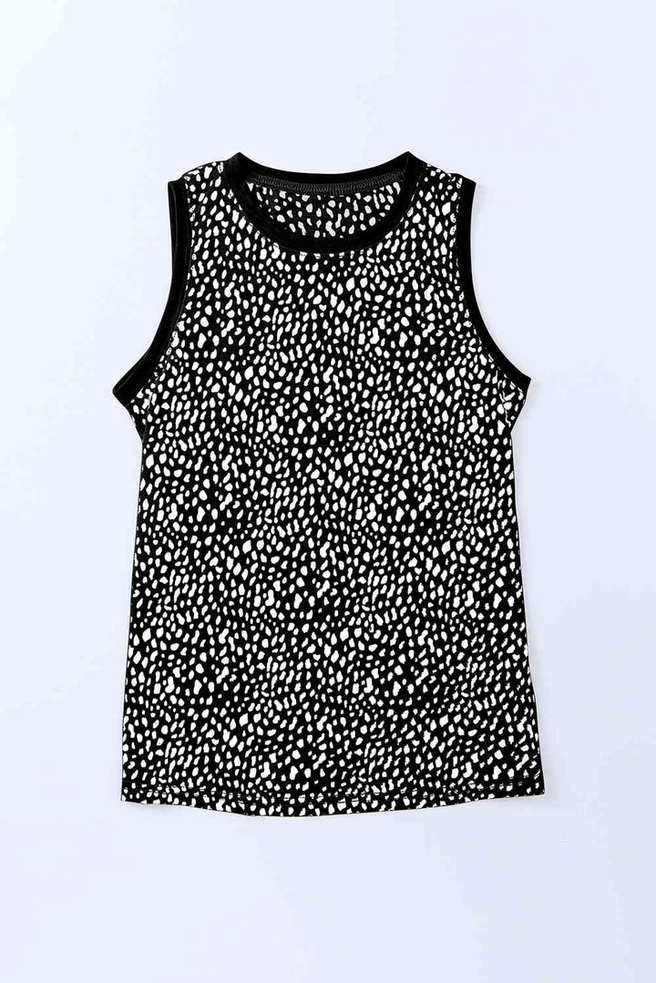Printed Round Neck Tank Top | Casual Summer Essential in 5 Colors