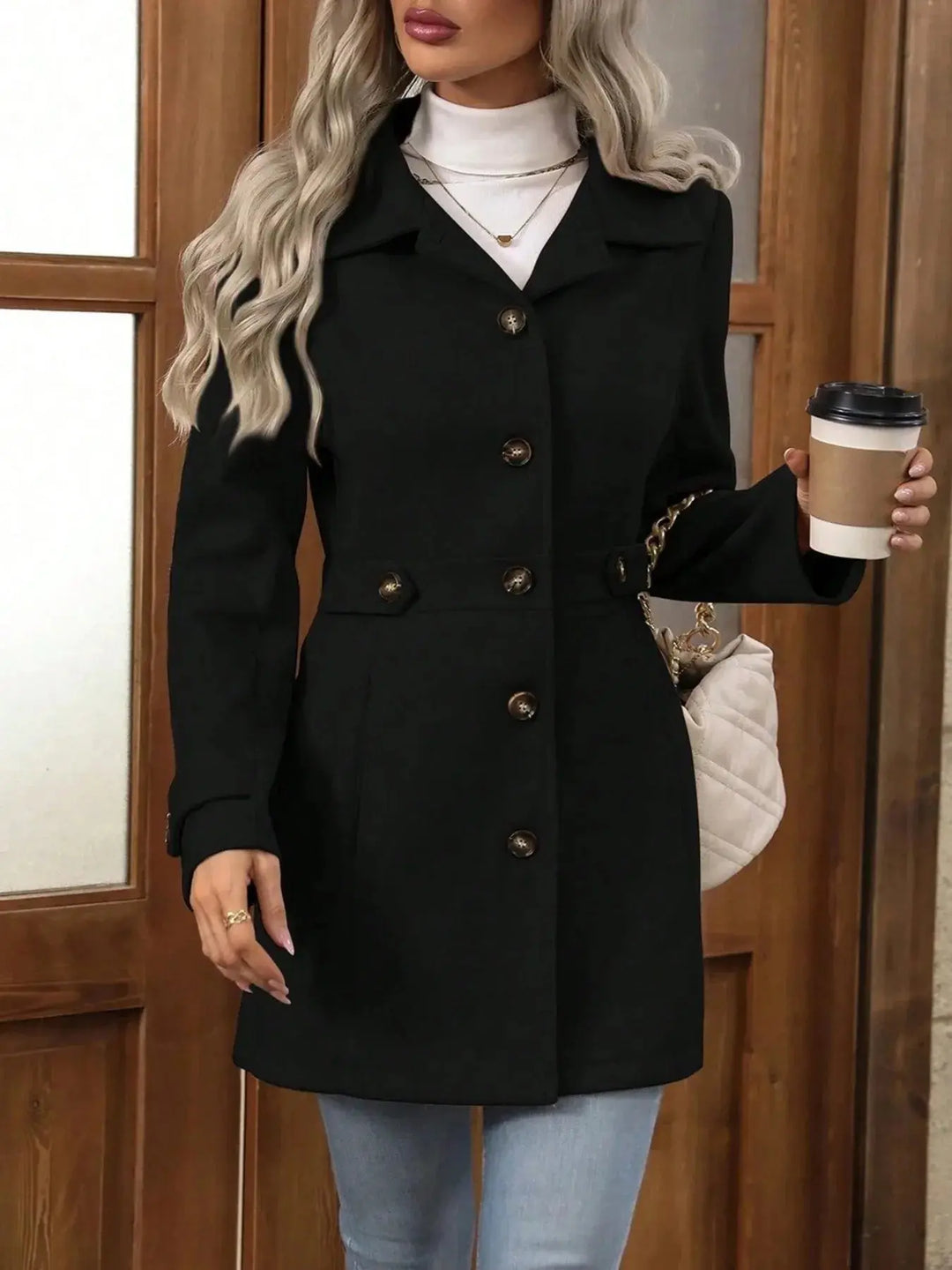 City Trails Button-Up Lapel Coat | S–2X