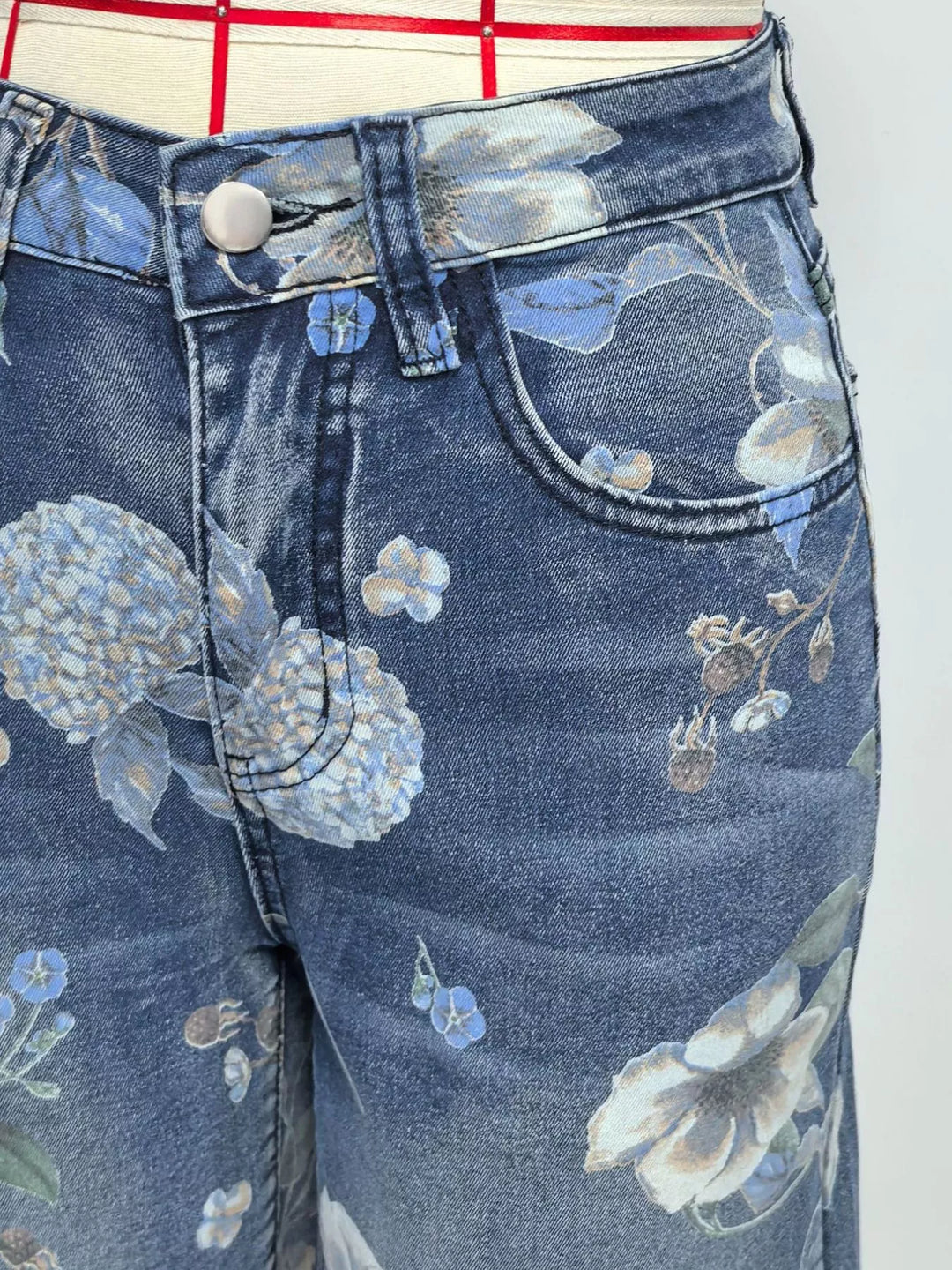 Floral Denim Shorts
