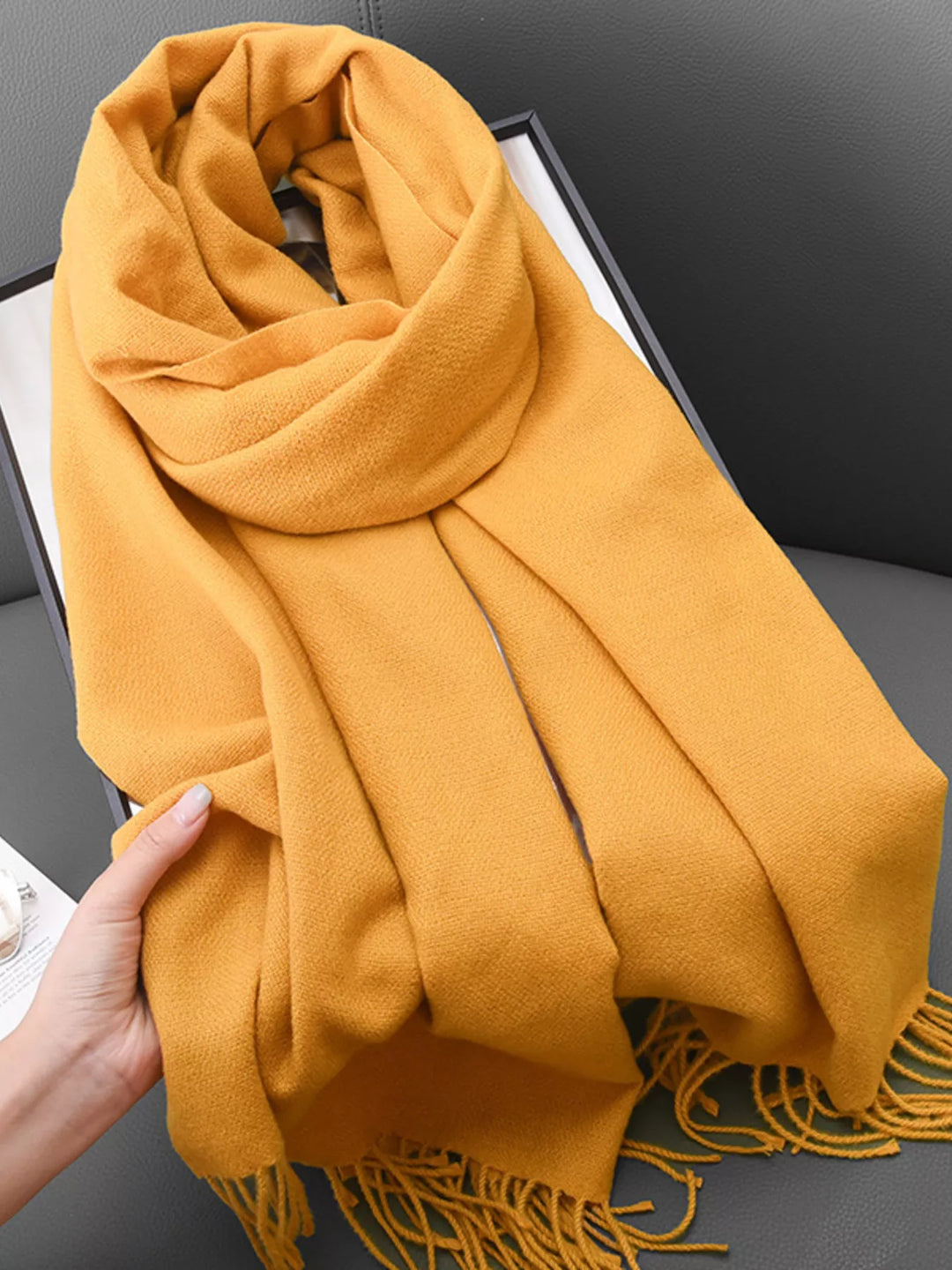 Solid Color Fringe Scarf | Open Road
