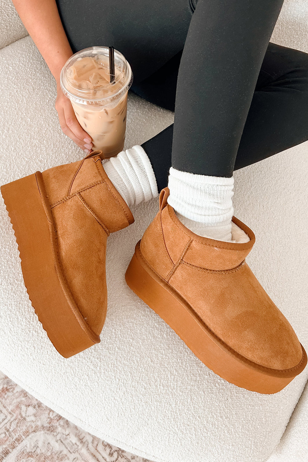 Anna Fur-Lined Suede Ankle Snow Boots