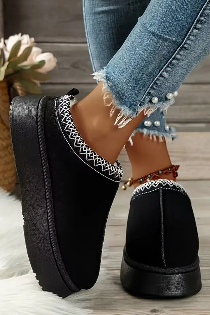 Jade Suede Plush-Lined Snow Boots
