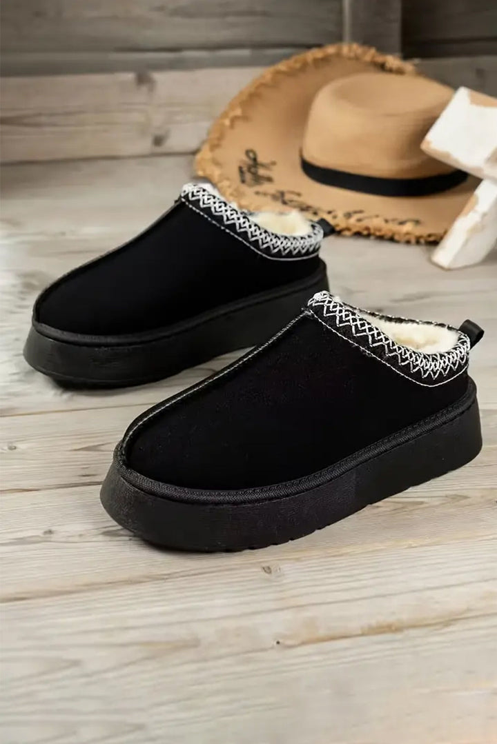 Jade Suede Plush-Lined Snow Boots