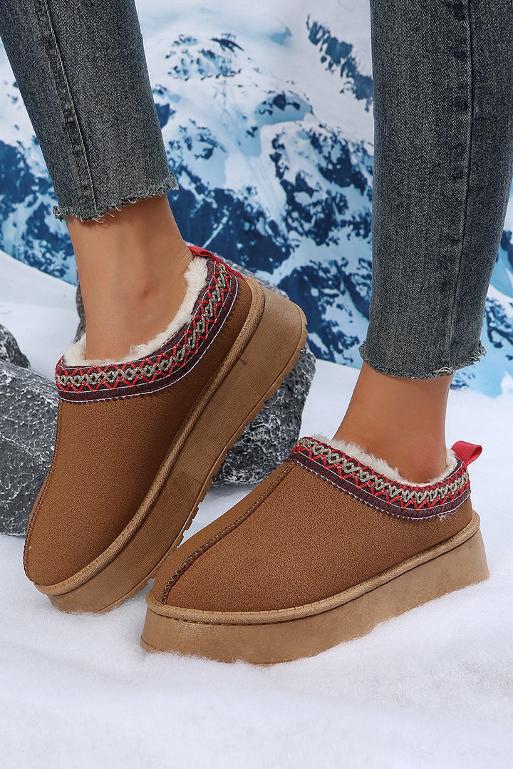 Jade Suede Plush-Lined Snow Boots