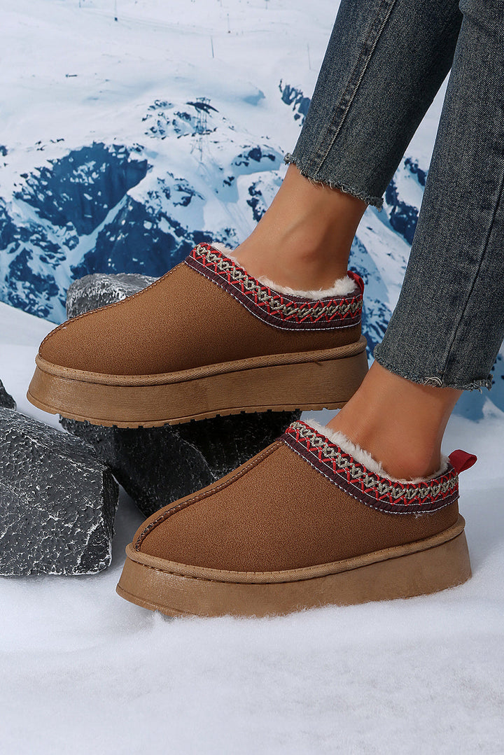 Jade Suede Plush-Lined Snow Boots