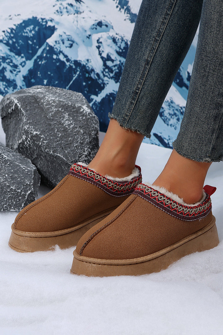 Jade Suede Plush-Lined Snow Boots