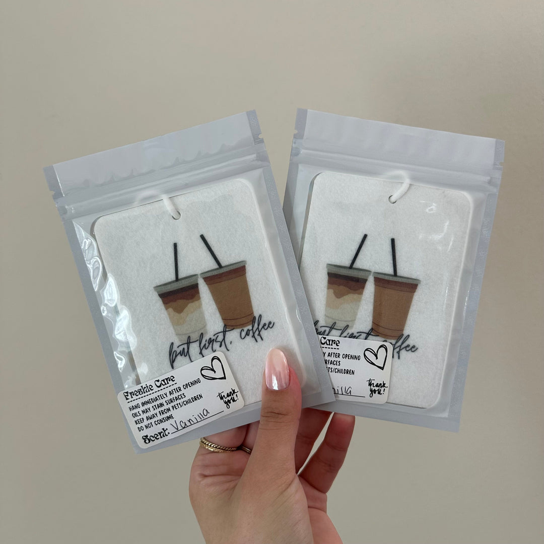 But First, Coffee Car Air Freshener | Felt | 7 Scents
