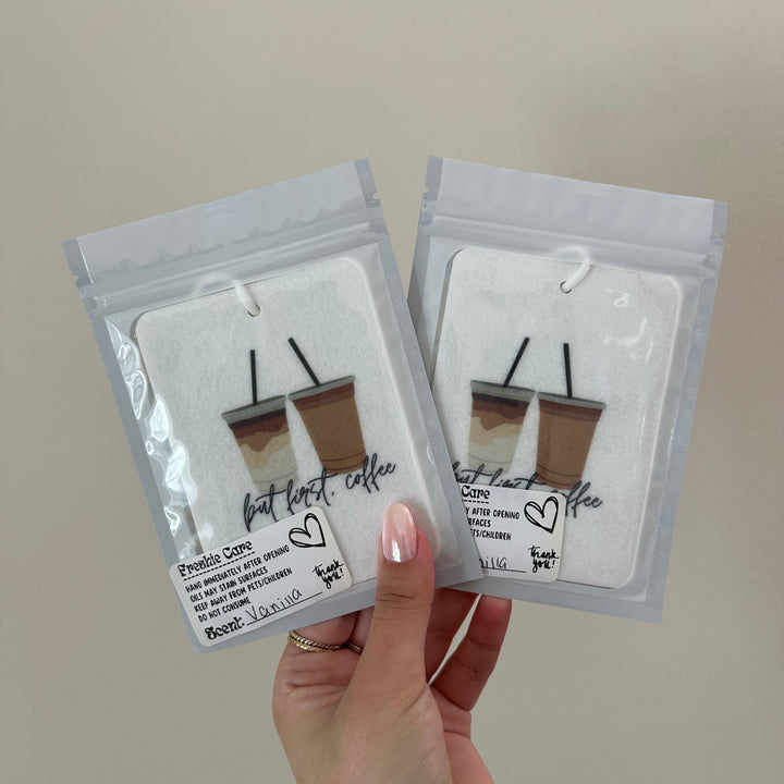 But First, Coffee Car Air Freshener | Felt | 7 Scents