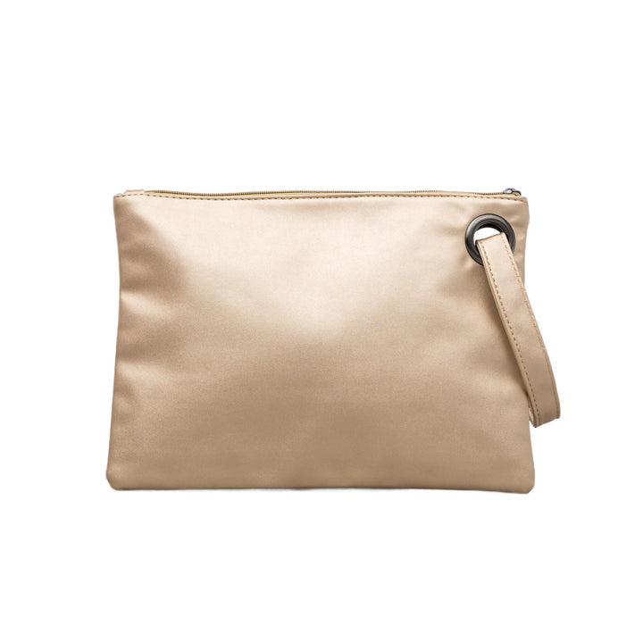 Oversized Vegan Leather Clutch Bag with Wristlet