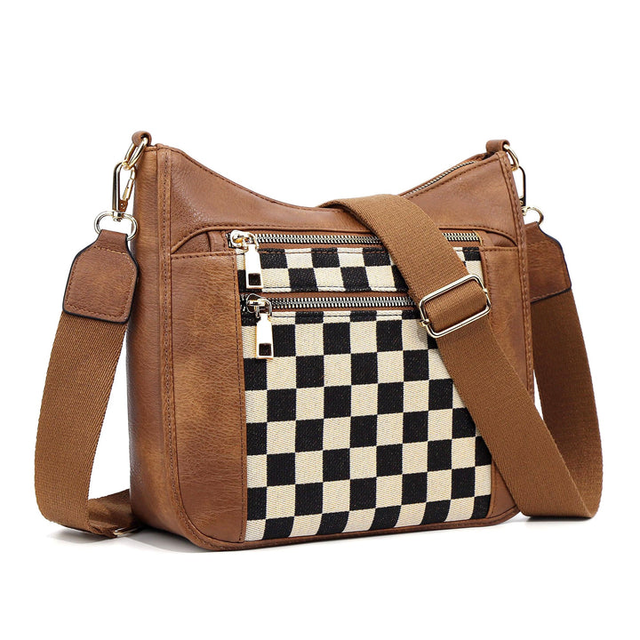 Ashley Mixed Media Crossbody Bag