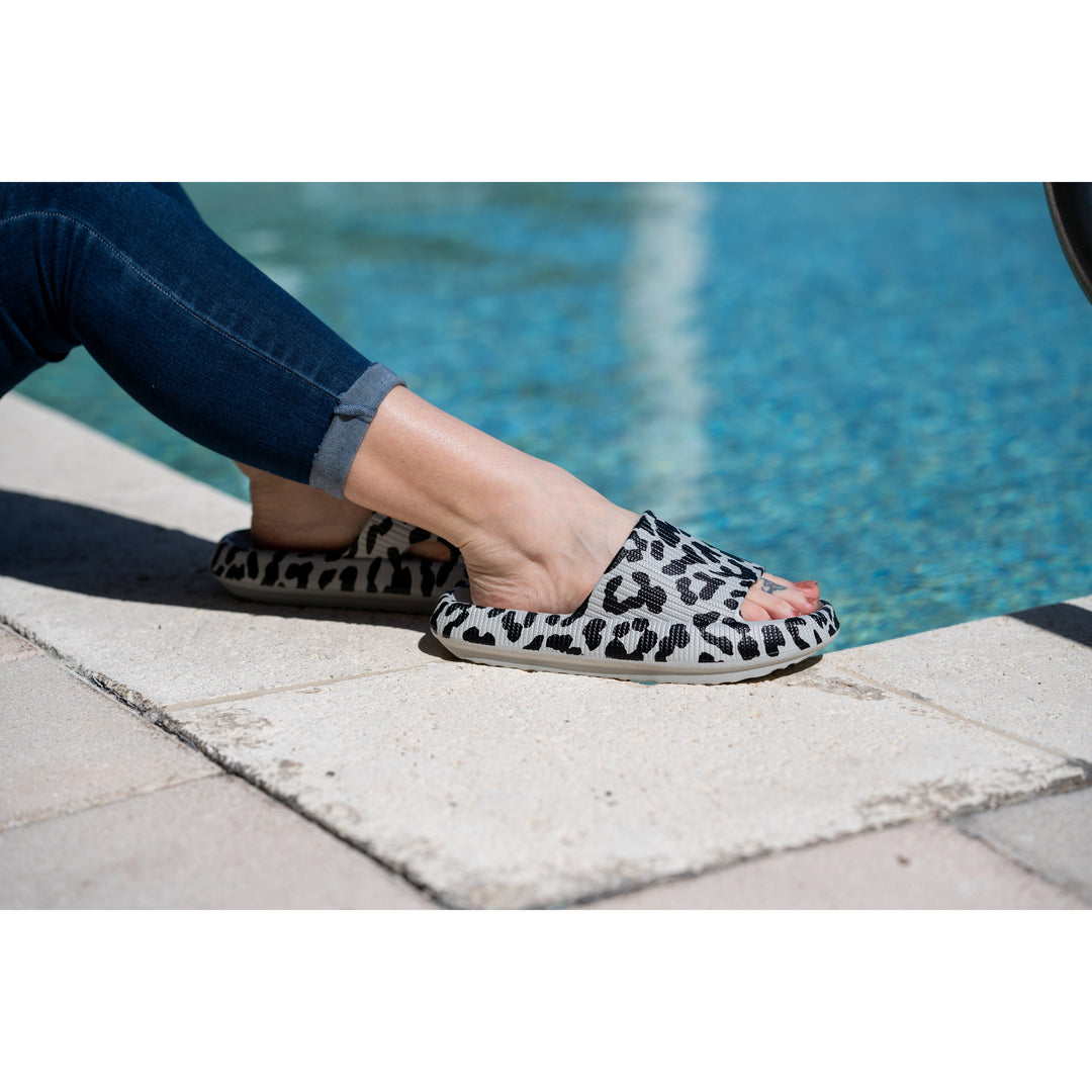 Gray Leopard Slides