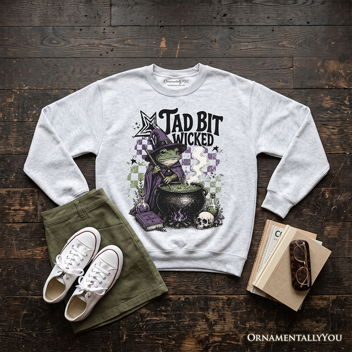 Frog Witch Halloween Sweatshirt | Tad Bit Wicked Cauldron Sweater