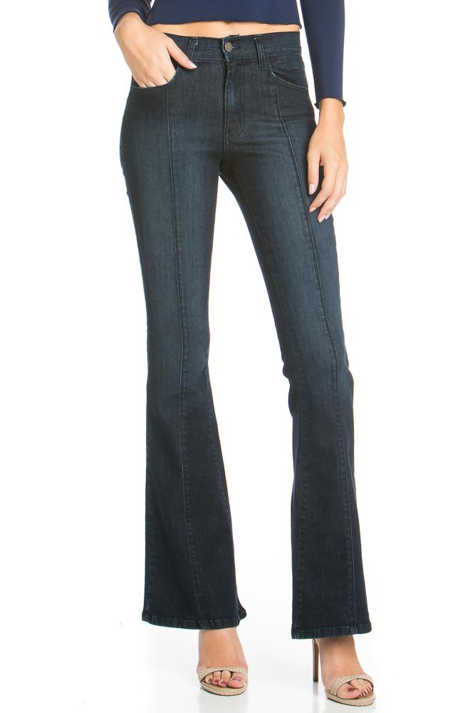 Rumor Has It Front Seam Flared Denim Pants