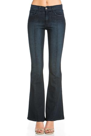 Rumor Has It Front Seam Flared Denim Pants
